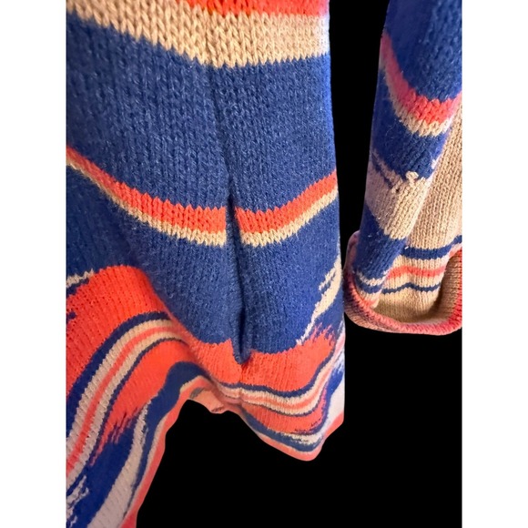 Rachel Roy Southwestern Aztec Knit Long Open Cardigan Sweater XS with Pockets - Picture 8 of 9